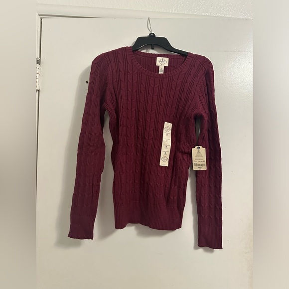 St. John's Bay Womens Crew Neck Long Sleeve Cable Knit Pullover Sweater. - Picture 1 of 4